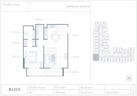Plattegrond van 6 slaapkamers in Candace Acacia