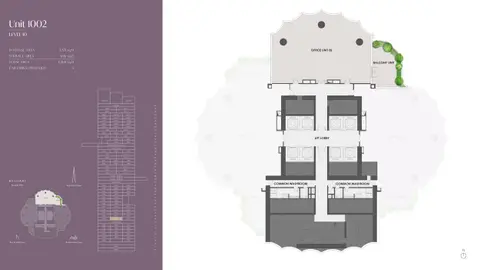 Plattegrond van Office Space in Lumena by Omniyat
