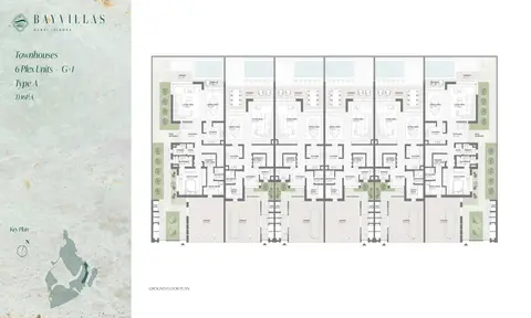 Plattegrond van 4 slaapkamers in Bay Villas Dubai Islands