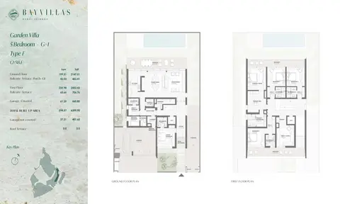 Plattegrond van 5 slaapkamers in Bay Villas Dubai Islands