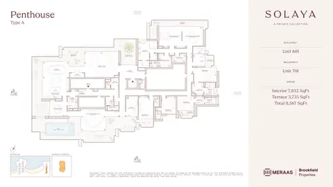 Plattegrond van 5 slaapkamers in Solaya at La Mer