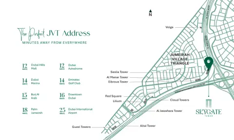 Sky Gate Tower at JVT in Jumeirah Village Triangle, Dubai, foto 2