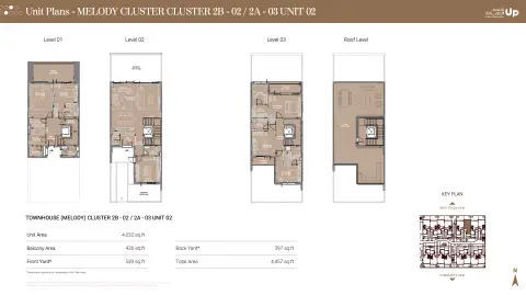 Plattegrond van 4 slaapkamers in Takaya Melody
