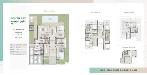 Plattegrond van 6 slaapkamers in South Bay