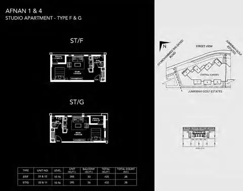 Plattegrond van 1 slaapkamer in Midtown by Deyaar