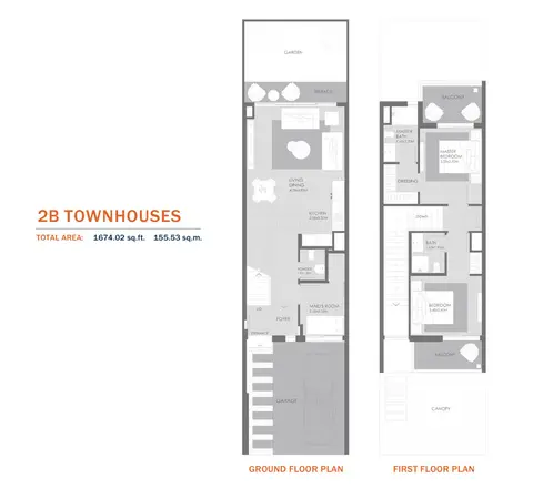 Plattegrond van 2 slaapkamers in MAG Eye Meydan