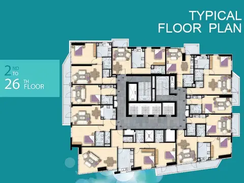 Plattegrond van - in Al Manara Tower