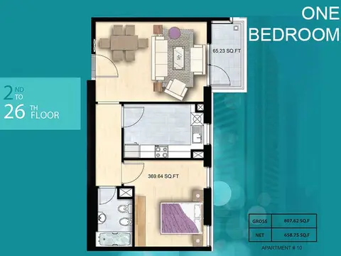 Plattegrond van - in Al Manara Tower