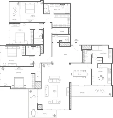 Plattegrond van Woning in Banyan Tree Residences