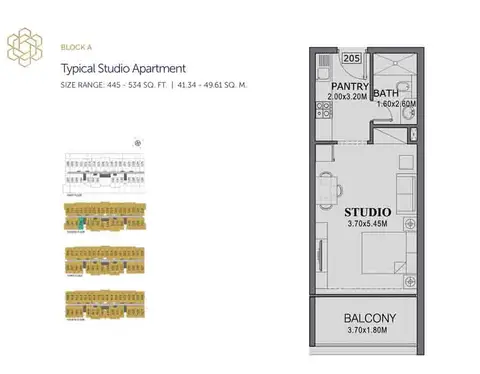 Plattegrond van Studio in The Wings