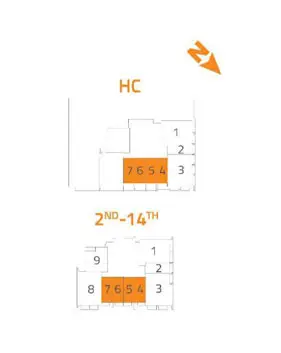 Plattegrond van Studio in Milano Boutique Suites