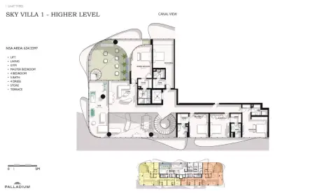 Plattegrond van 4 slaapkamers in Coralis Residences