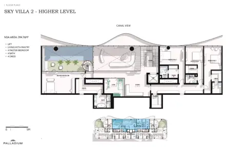 Plattegrond van 5 slaapkamers in Coralis Residences