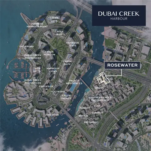 Rosewater at Creek Beach in Dubai Creek Harbour (The Lagoons), Dubai, foto 2