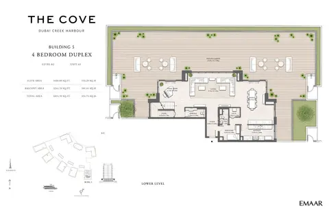 Plattegrond van 4 slaapkamers in The Cove 2 Creek Harbour