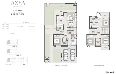 Plattegrond van 4 slaapkamers in Anya at Arabian Ranches 3