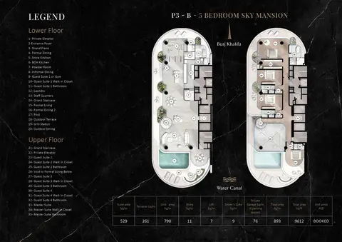 Plattegrond van 5 slaapkamers in The Rings at Dubai Water Canal
