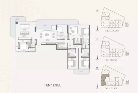 Plattegrond van 4 slaapkamers in The Caden