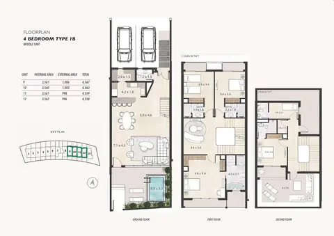 Plattegrond van 4 slaapkamers in Le Parc Homes 2 at JVC
