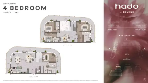 Plattegrond van 4 slaapkamers in Hado by Beyond