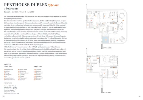 Plattegrond van 3 slaapkamers in The Orchard Place at JVC