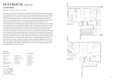 Plattegrond van 3 slaapkamers in The Orchard Place at JVC