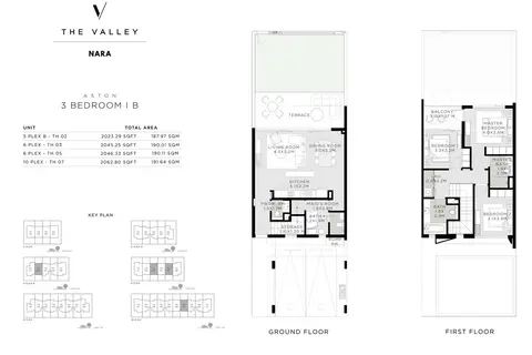 Plattegrond van 3 slaapkamers in Nara The Valley