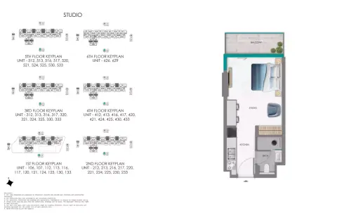 Plattegrond van Studio in Samana South Haven