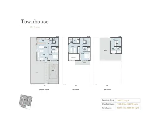 Plattegrond van 3 slaapkamers in Verdana Residence 10