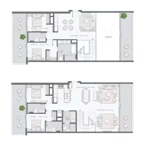 Plattegrond van 4 slaapkamers in Mansory Residences