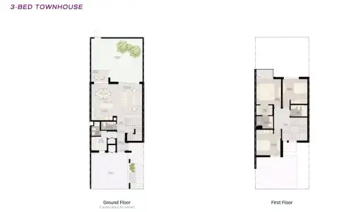 Plattegrond van 3 slaapkamers in Athlon by Aldar