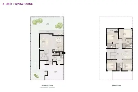 Plattegrond van 4 slaapkamers in Athlon by Aldar