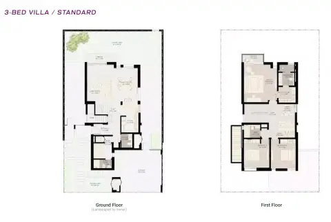 Plattegrond van 3 slaapkamers in Athlon by Aldar