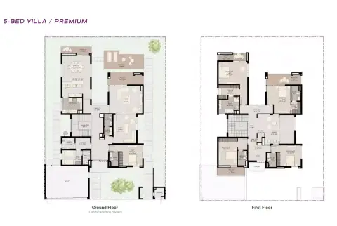Plattegrond van 5 slaapkamers in Athlon by Aldar