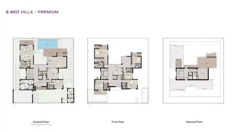 Plattegrond van 6 slaapkamers in Athlon by Aldar