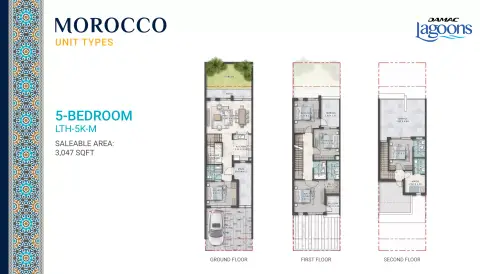 Plattegrond van 5 slaapkamers in Morocco Phase 2 By Damac