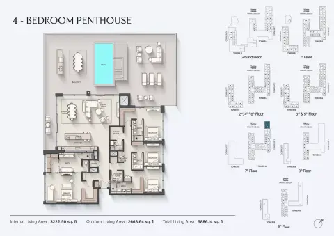 Plattegrond van 4 slaapkamers in Sands Phase 2 By Ellington