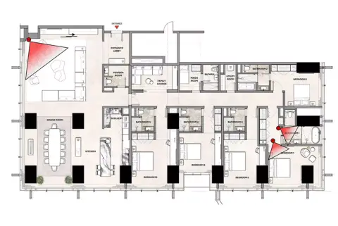 Plattegrond van 5 slaapkamers in Burj Azizi