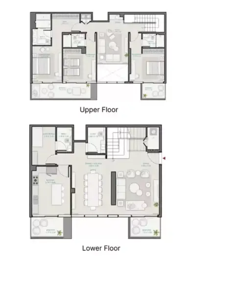 Plattegrond van 3 slaapkamers in Avenue Park Towers