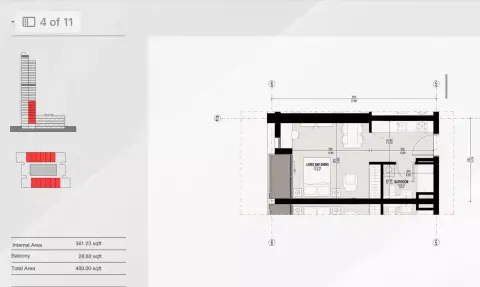 Plattegrond van Studio in Bahria Town Dubai