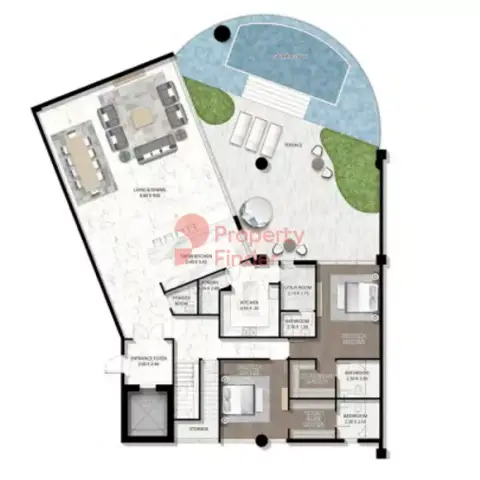 Plattegrond van 5 slaapkamers in Couture By Cavalli