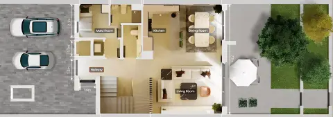 Plattegrond van 3 slaapkamers in Diagon at Athlon