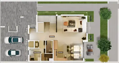 Plattegrond van 4 slaapkamers in Diagon at Athlon