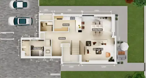 Plattegrond van 3 slaapkamers in Diagon at Athlon