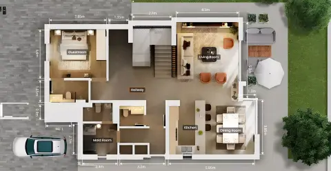 Plattegrond van 4 slaapkamers in Diagon at Athlon