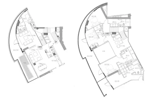 Plattegrond van 3 slaapkamers in Canal Heights 2
