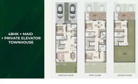 Plattegrond van 4 slaapkamers in Greenz by Danube
