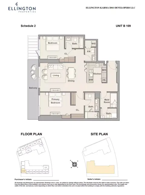 Plattegrond van 2 slaapkamers in The Hillgate