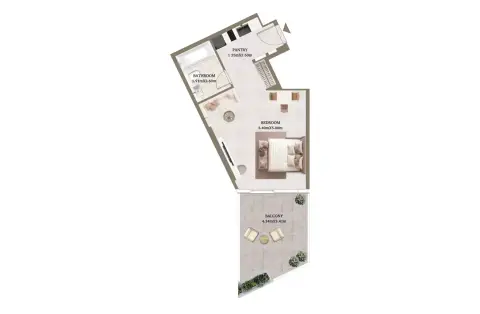Plattegrond van Studio in Art House Hills By Adaan And Tuscany