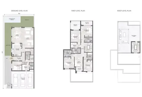 Plattegrond van 4 slaapkamers in South Bay Phase 6 By Dubai South